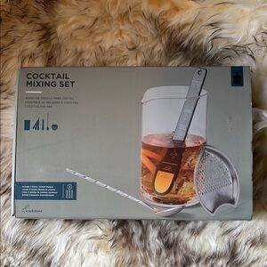 Cocktail Mixing Set drinks glass silver measuring